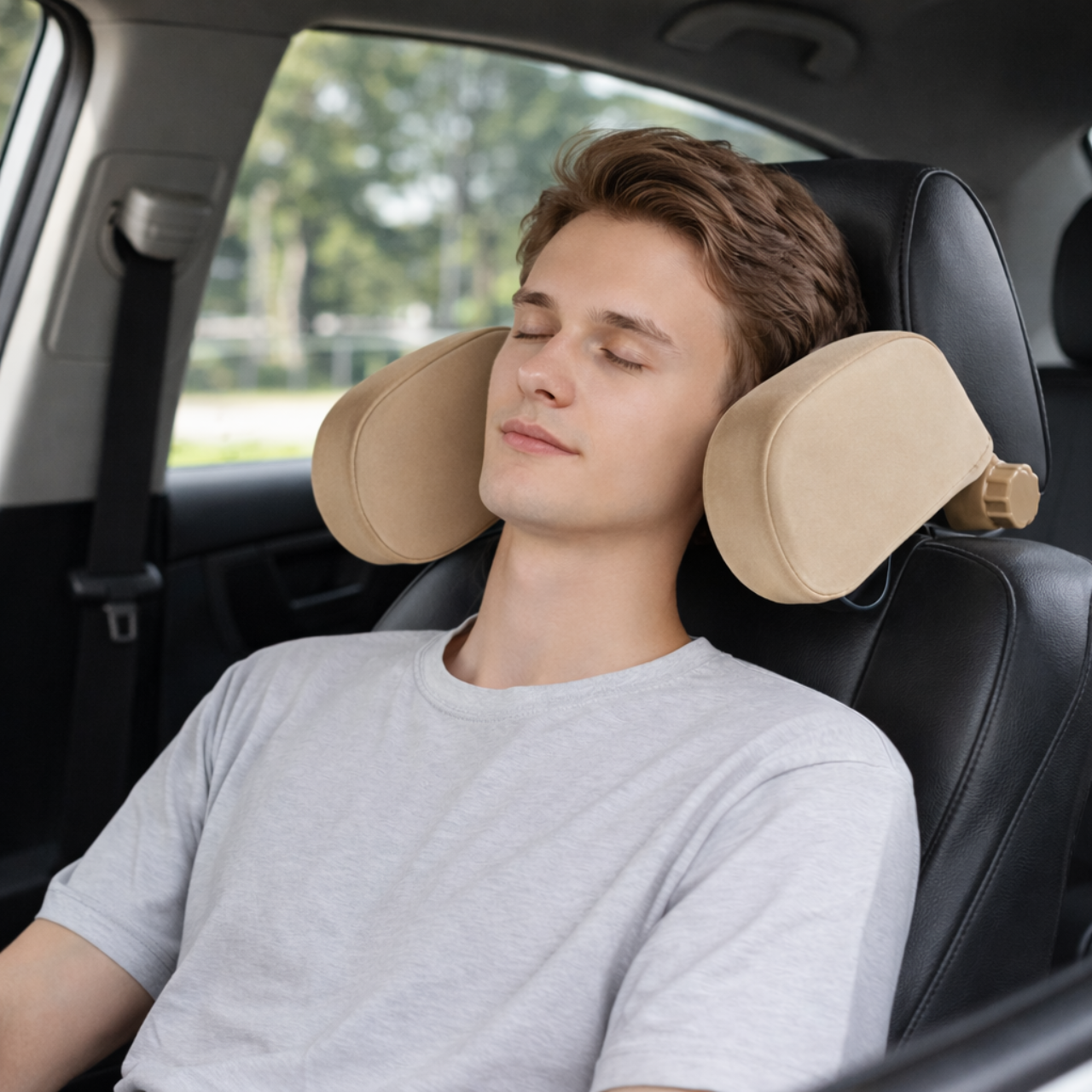 MOTOMNI HEADREST 2 Zagłówek samochodowy beżowy - obrazek 3