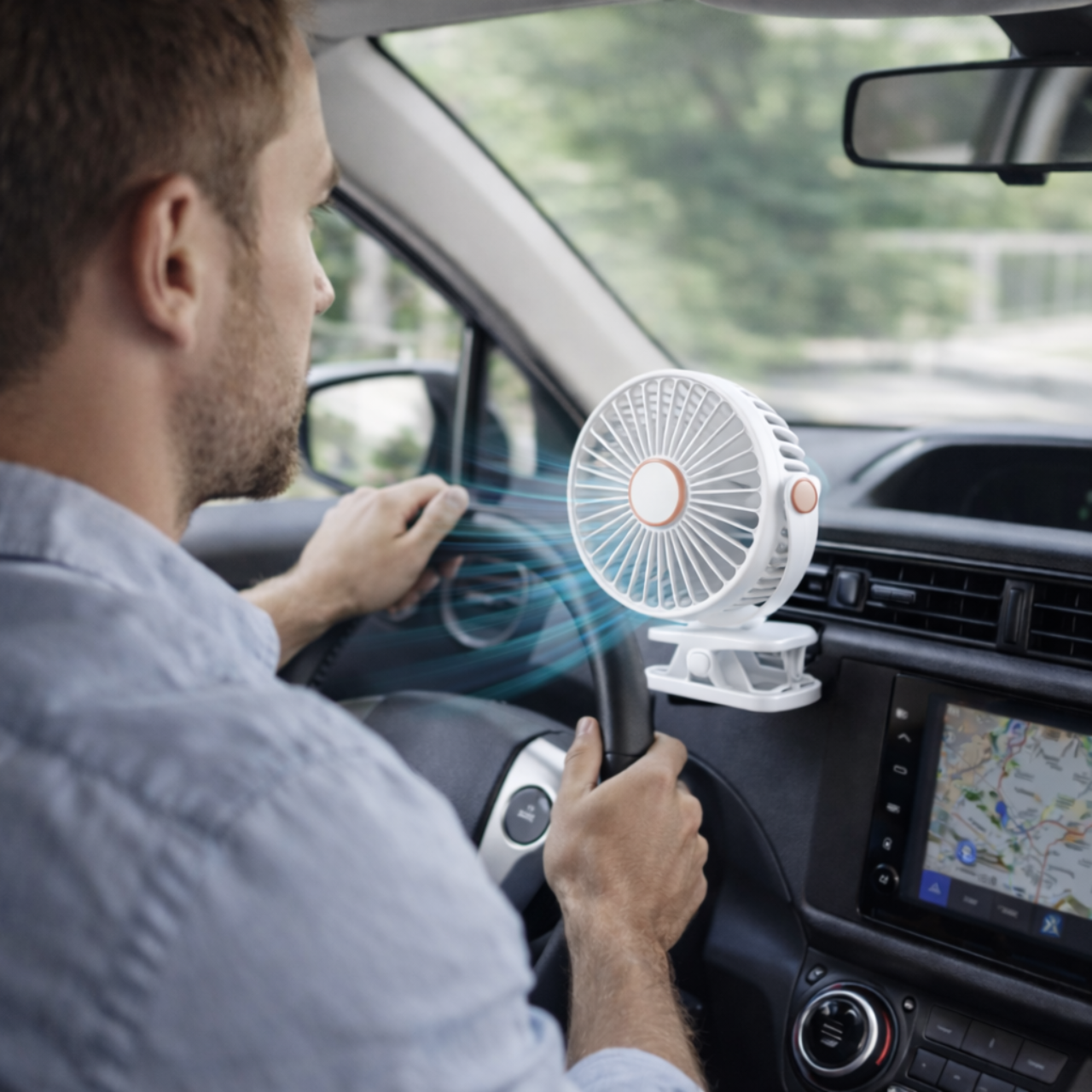 MOTOMNI CARFAN 2 Wentylator samochodowy akumulatorowy biały - obrazek 9