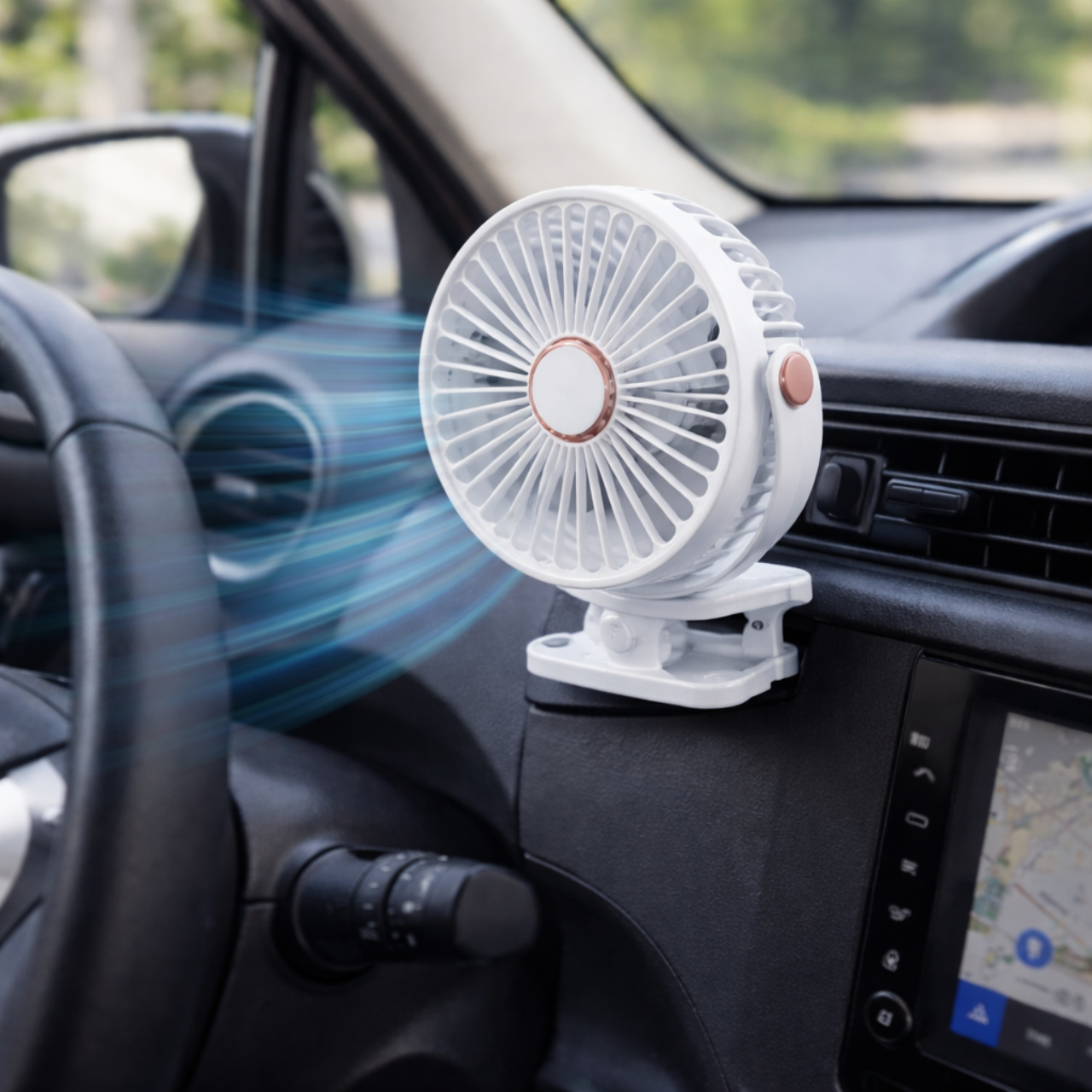 MOTOMNI CARFAN 2 Wentylator samochodowy akumulatorowy biały - obrazek 11