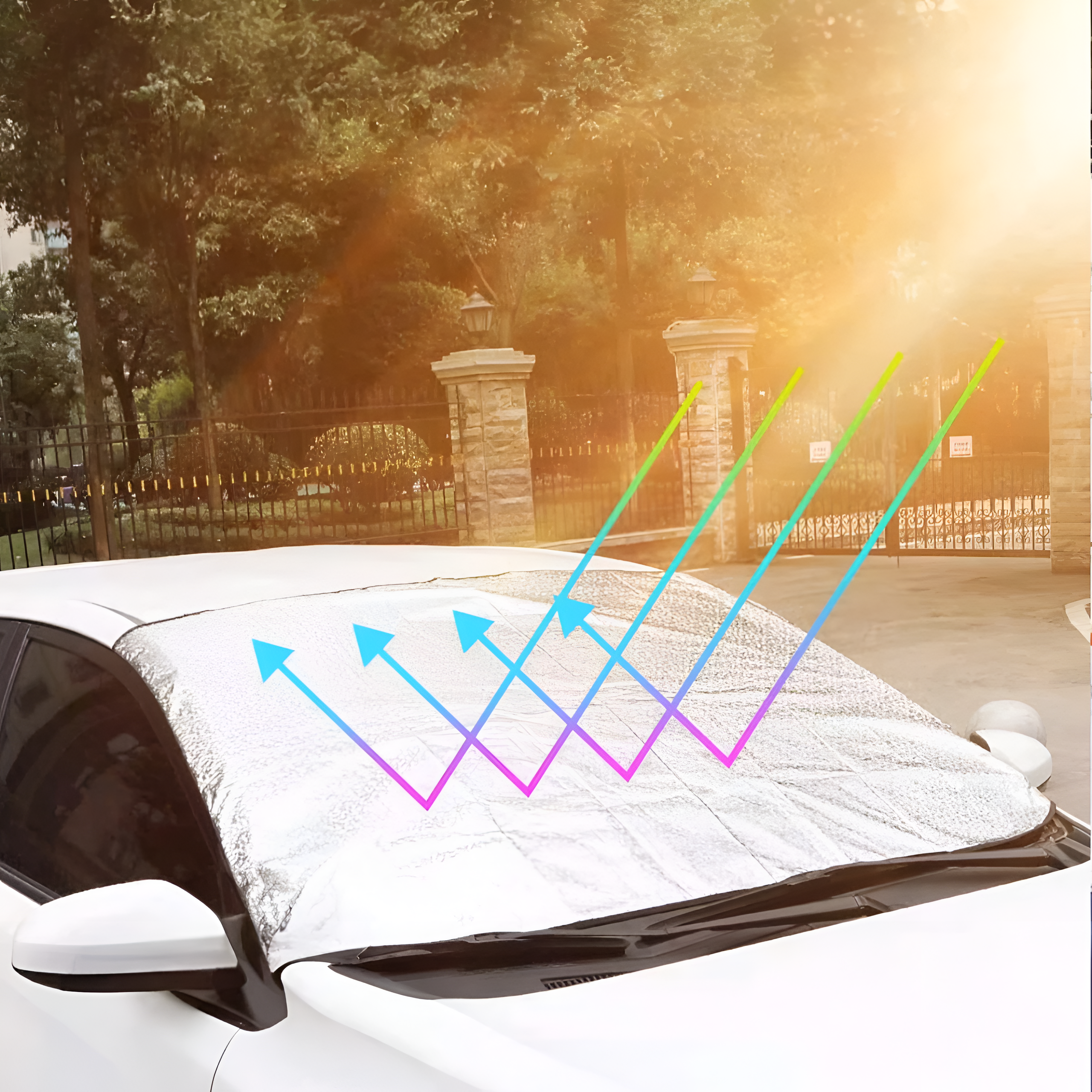 MOTOMNI CARSHIELD Mata przeciwsłoneczna magnetyczna na przednią szybę - obrazek 15