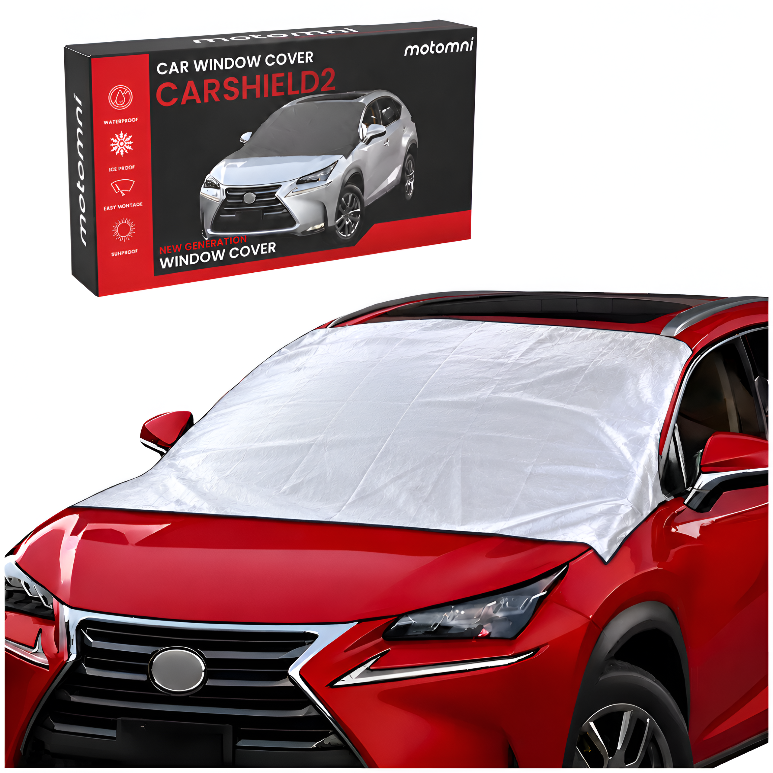 MOTOMNI CARSHIELD Mata przeciwsłoneczna magnetyczna na przednią szybę